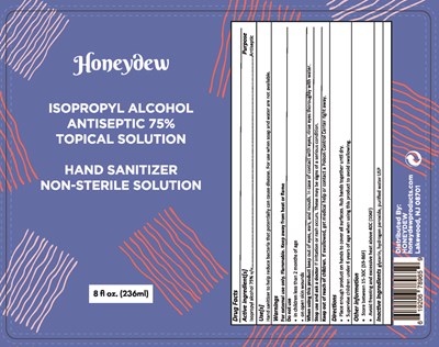 Label Image (Honeydew Alcohol Spray 8oz)